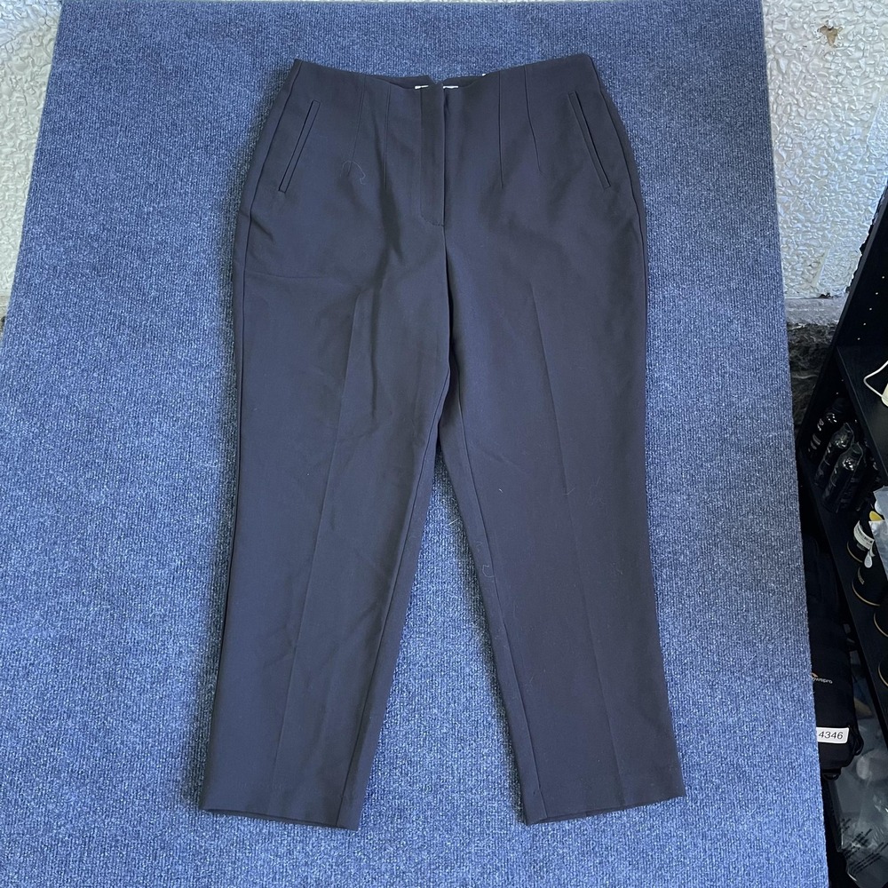 Nine West Dress Pants Womens 14 Black Tapered High Rise Slim Career Office